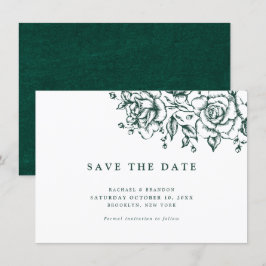 Elegante Grünpflanzen Save the Date im Grünen