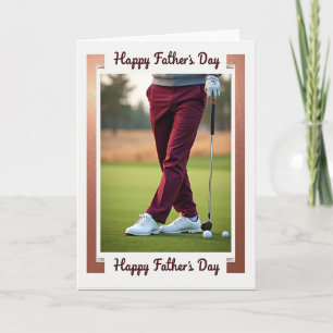 Elegante Grüße zum Vatertag Golfkarte Karte