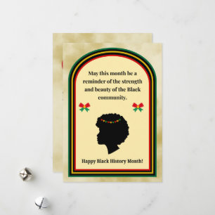 Elegante Grußkarte zum Black History Month  Feiertagskarte