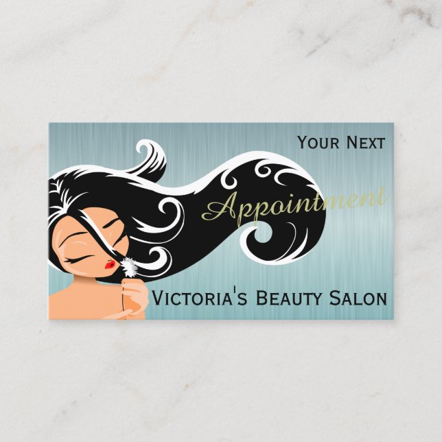 Elegante Haar-Stylist-Verabredungs-Karten Terminkarte (Vorderseite)