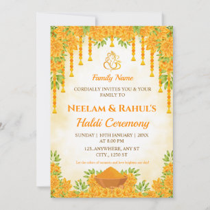 Elegante Haldi-Zeremonie-Einladung Einladung