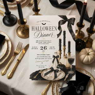 Elegante Halloween-Dinnerparty - Luxus Feiertagskarte