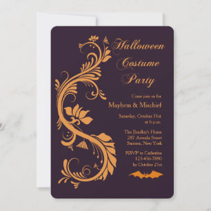 Elegante Halloween-Party-Einladung Einladung