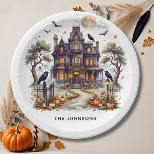 Elegante Halloween-Party im Spukschloss Pappteller