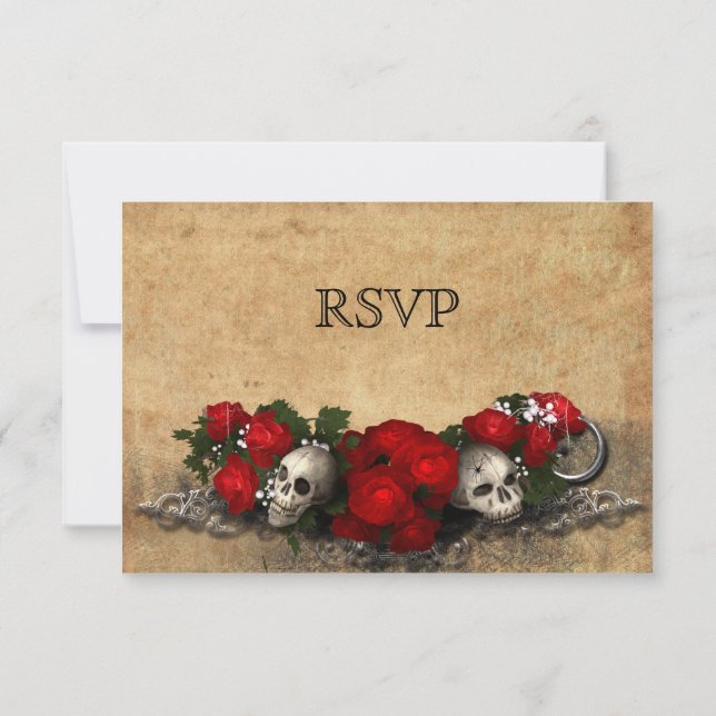 Elegante Halloween-RSVP-Karte RSVP Karte (Rückseite)