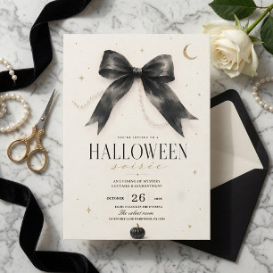 Elegante Halloween-Soirée   Luxuriöses Schwarz Feiertagskarte
