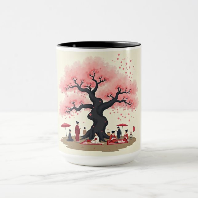 Elegante Hanami-Kirschblüten-Tasse Tasse (Zentrum)