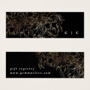 Elegante Hand Drawn Botanical Wedding Gift Registr