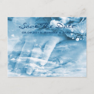 elegante Hände Vintage-Hochzeit Save-the-Date Ankündigungspostkarte
