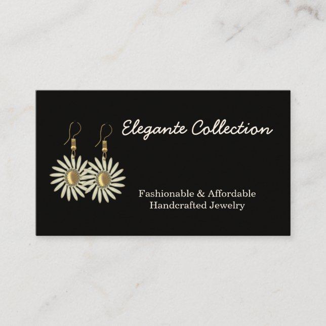 elegante, handgefertigte Schmuckhersteller Busines Visitenkarte (Vorderseite)