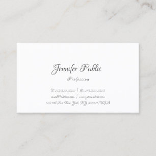Elegante handgeschriebene einfache professionelle  visitenkarte