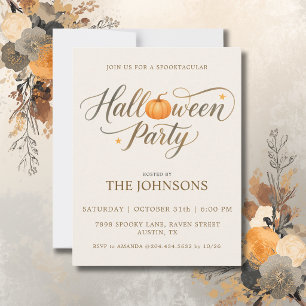 Elegante handgeschriebene Halloween-Party Einladung