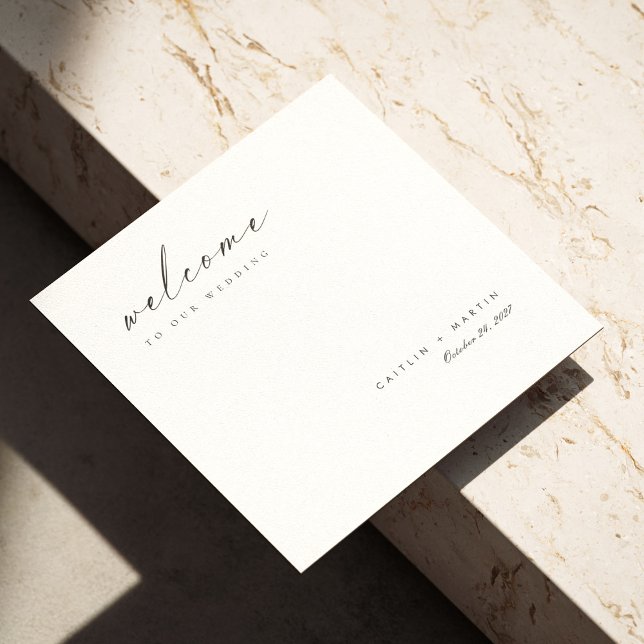 Elegante handgeschriebene Hochzeit Napkins Serviette (Elegant Custom Handwritten Wedding Napkins)