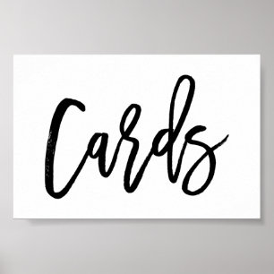 Elegante handgeschriebene Hochzeitskarten Poster