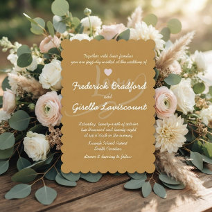 Elegante handgeschriebene Hochzeitsschrift Einladung