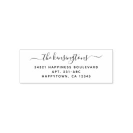 Elegante handgeschriebene Script-Rücksendeadresse Permastempel
