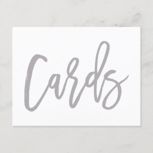 Elegante handgeschriebene silberne Hochzeitskarten Einladung