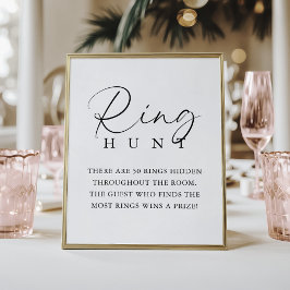 Elegante handgeschriebene Skript-Brautparty-Ringja Poster