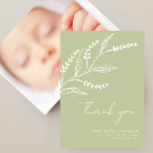 Elegante handgezeichnete baby shower in salbeigrün