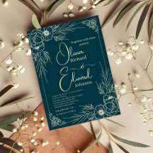 Elegante handgezeichnete goldene Blumen. Hochzeit