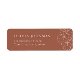 Elegante handgezeichnete Terrakotta-Rücksendeadres