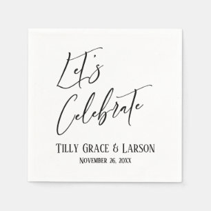 Elegante Handschrift einfach feiern lassen Serviette