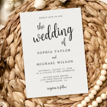 Elegante Handschrift Schwarz-weiße Hochzeit