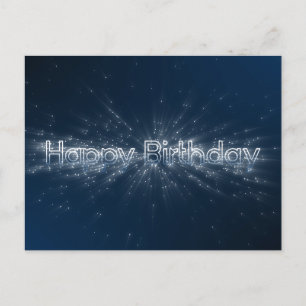Elegante Happy Birthday funkelnde Partikel leuchte Postkarte