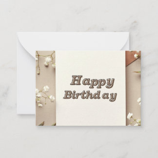 Elegante Happy Birthday Grußkarte Mitteilungskarte
