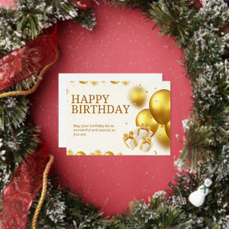 Elegante Happy Birthday-Karte Folieneinladung