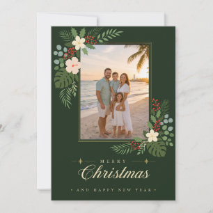 Elegante hawaiianische Weihnachtsfeiertag-Fotokart Einladung