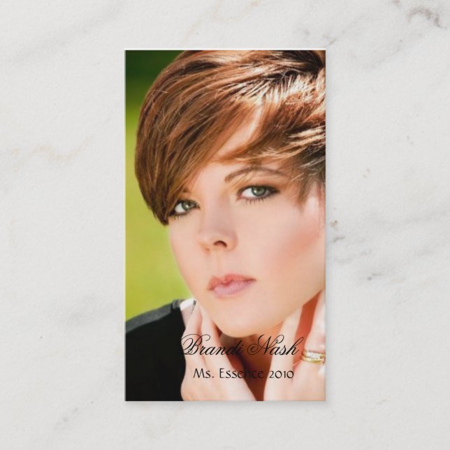 Elegante Headshot-Visitenkarte Visitenkarte (Vorderseite)