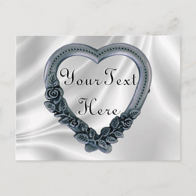 Elegante Heart Frame Postkarten (Vorderseite)