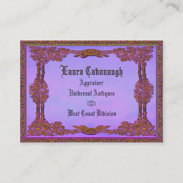 Elegante Heidi Business Card Visitenkarte (Vorderseite)