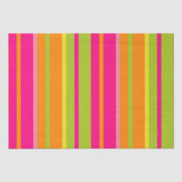Elegante, heiße Rosa, Zitronengrün und orange Stre Seidenpapier
