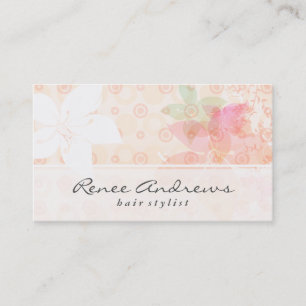 Elegante helle Blume Visitenkarte