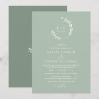 Elegante helle Farbe Grün monochrome Hochzeit
