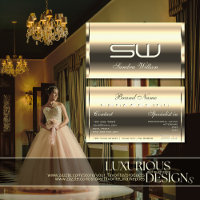 Elegante helle Golden Shimmer Optics 3D-Initialen