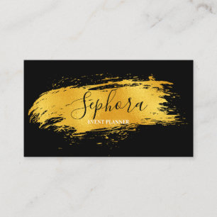 Elegante helle goldene Metallicfolien-Malfarbe Str Visitenkarte