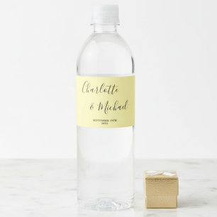 Elegante hellgelbe Schrift Minimalistische Hochzei