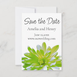 Elegante hellgrüne Blume mit Blumen Save The Date