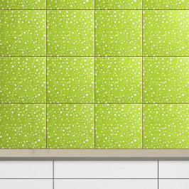 Elegante, hellgrüne und weiße Polka-Punkte | Moder Fliese