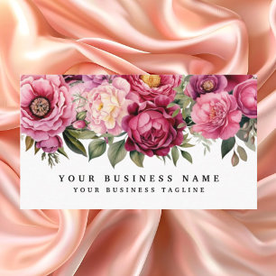 Elegante, hellrosa Blume Business Cards Visitenkarte