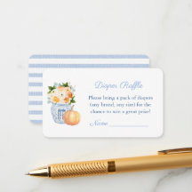Elegante Herbst-Blume Kinderdusche Windeln Raffle