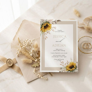 Elegante Herbst-Blumen-Hochzeitseinladung im rusti Einladung