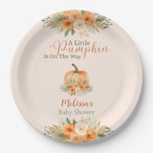 Elegante Herbst-Blumen-Orange-Kürbis-Baby-Party