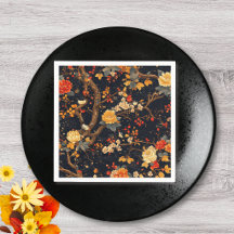 Elegante Herbst-Chinoiserie-Papierteller