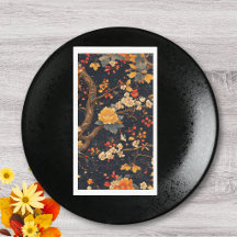 Elegante Herbst-Chinoiserie-Papierteller