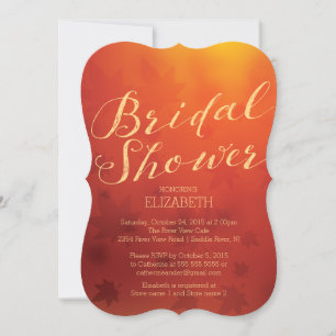 Elegante Herbst Ombre Bridal Dusche Einladung