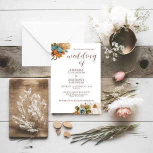 Elegante Herbst Pumpkin Hochzeit im Herbst Einladu Einladung